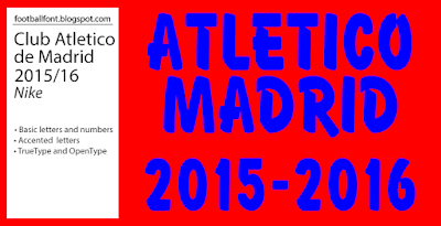Пример шрифта Atletico Madrid 2015-2016 #1